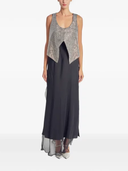 Rochie maxi Irina Schrotter cu paiete negru