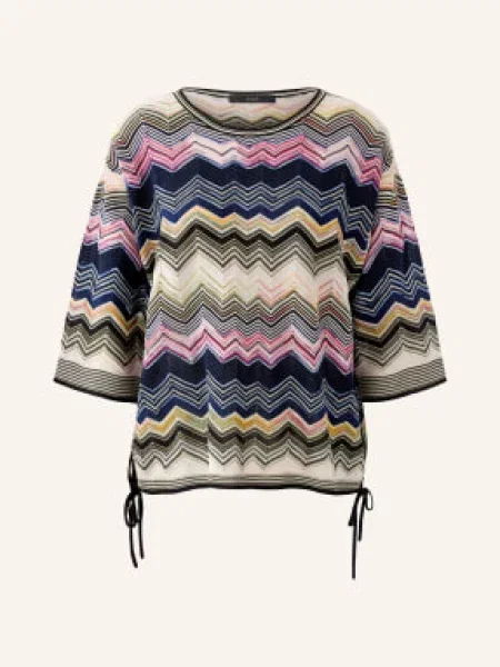 Oui Svetr S Rukávy A Třpytivou Přízí tmavě / růžová modrá