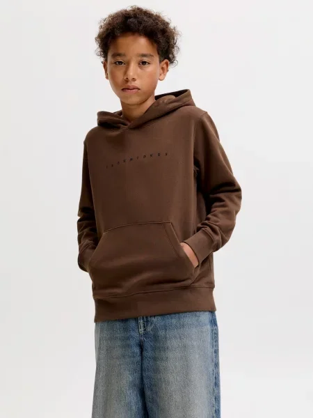 Jack & Jones Junior Μπλούζα φούτερ JJEStar καφέ μαύρο