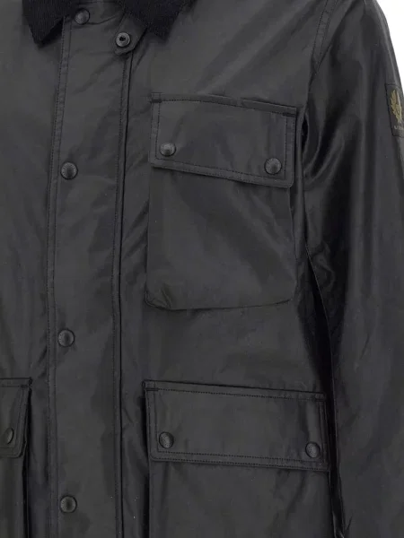 Gulerat geacă Belstaff de catifea cord negru