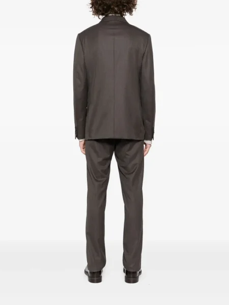Costum Zegna de lână de costum maro
