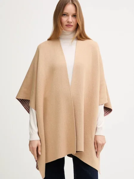 Ponczo United Colors Of Benetton dwustronne beżowe
