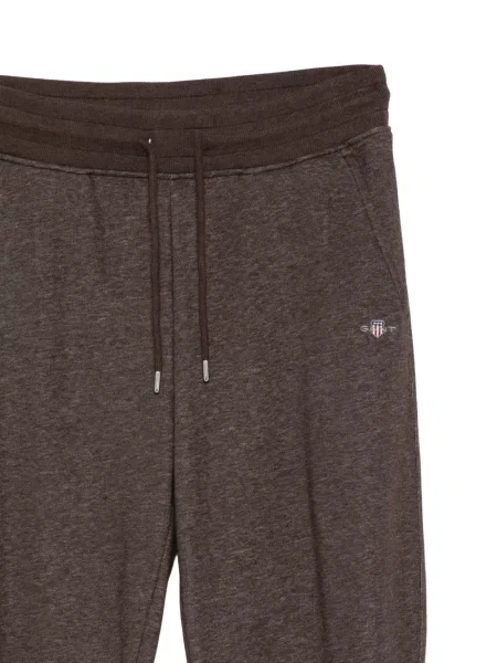 Pantaloni Gant alergare cu autograf maro