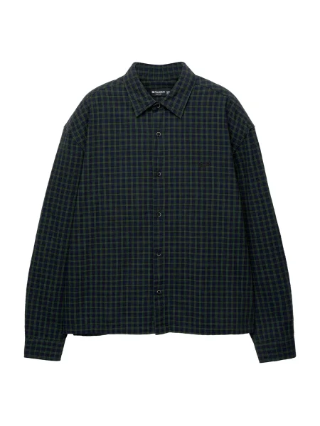 Pull&Bear Cămașă bleumarin / închis verde