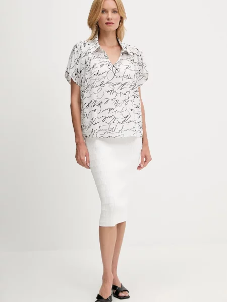 Блузка Karl Lagerfeld візерунок бежевий