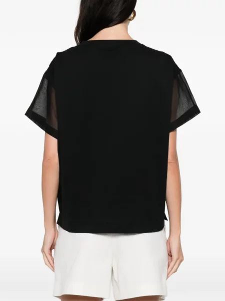 Tricou Brunello Cucinelli transparente negru