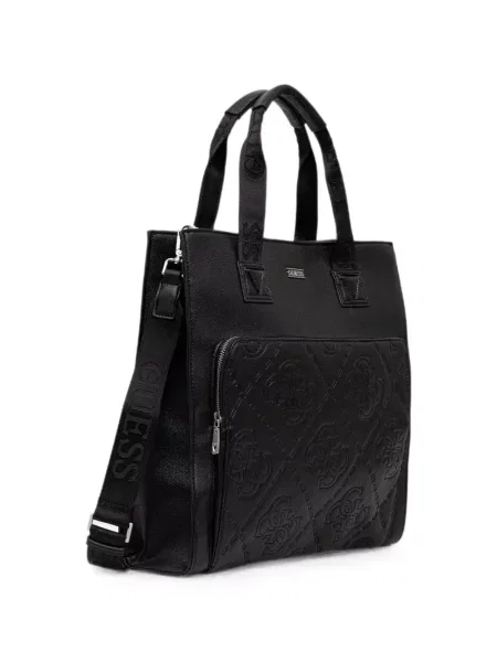 Prošiven torba Guess s autogramom crna