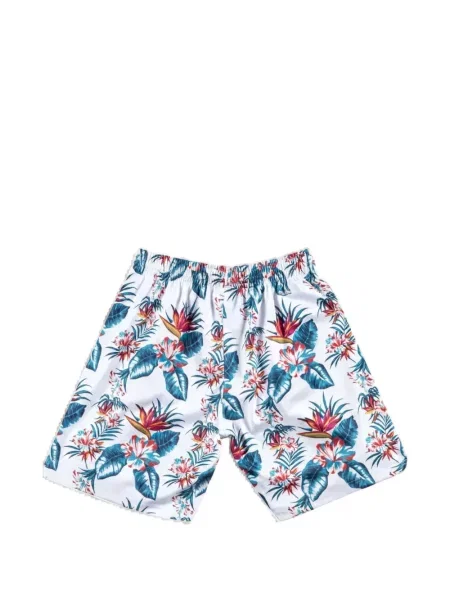 Pantaloni scurți Mitchell & Ness cu model floral cu imagine alb