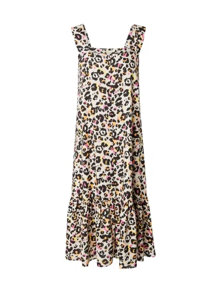 PIECES Rochie PCARLEM gri taupe / portocaliu / roz deschis negru