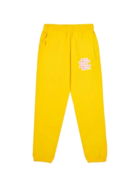 Pantaloni Eric Emanuel cu imagine alergare galben