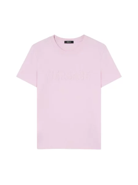 Koszulka Versace z frędzli różowa