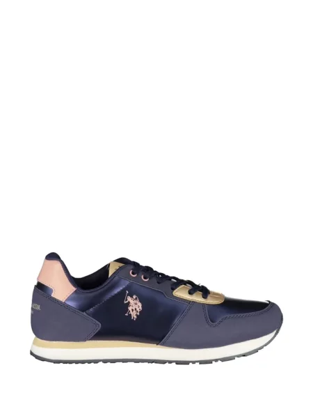 Sneakerși Polo Ralph Lauren cu șireturi cu imagine din dantelă albastru