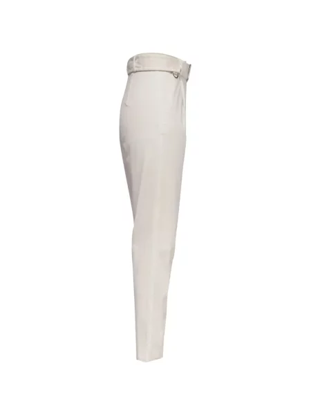 Cu centură pantaloni Max Mara alb