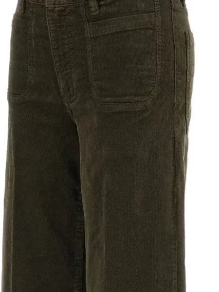 Pantaloni palazzo Frame de catifea cord verde