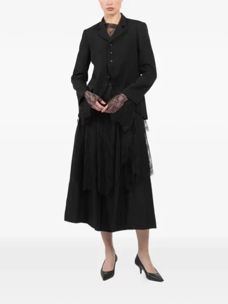 Lung bluză Yohji Yamamoto din dantelă negru