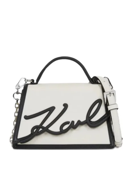 Geantă messenger Karl Lagerfeld K/Signature alb