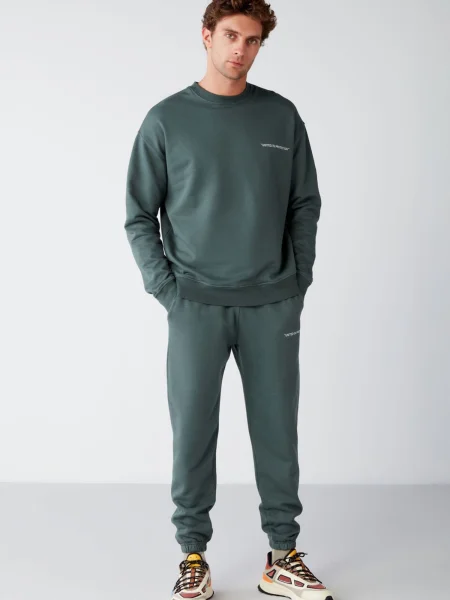 Trendyol Trening verde închis alb