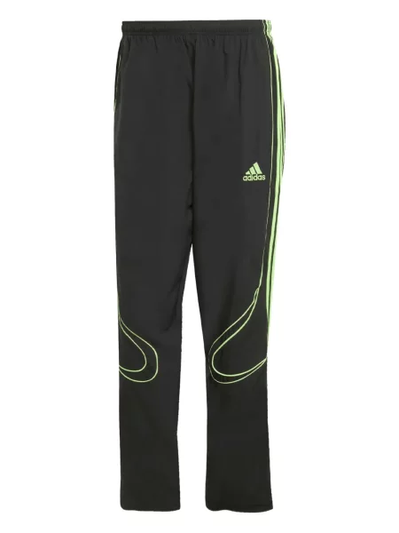 Pruhované tričko Adidas bez rukávů jersey černé