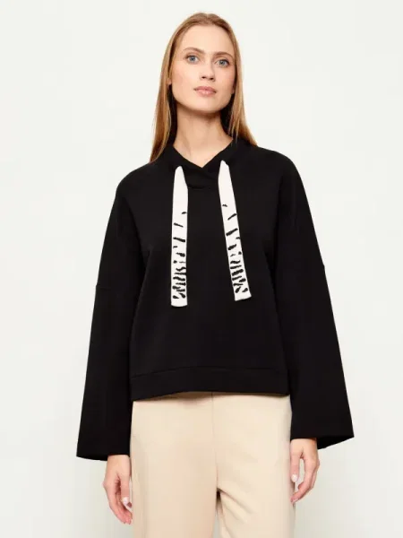 Marc Cain Hanorac | Relaxed fit negru