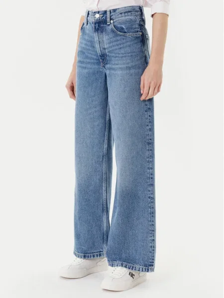 Tommy Hilfiger Blugi Wide Leg albastru