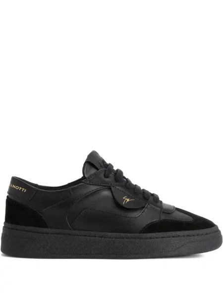 Sneakerși Giuseppe Zanotti cu șireturi din dantelă negru
