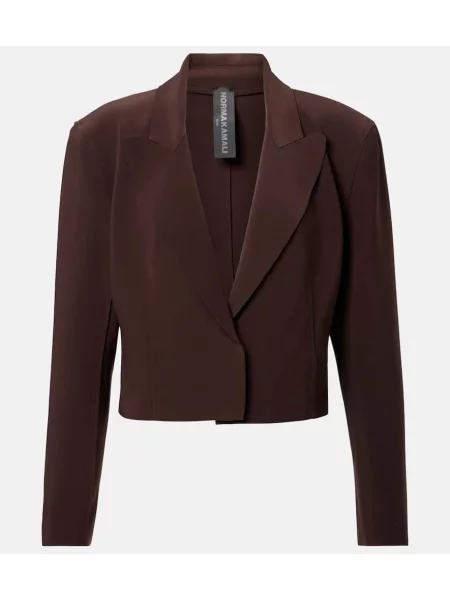 Блейзър Norma Kamali от джърси кафяво