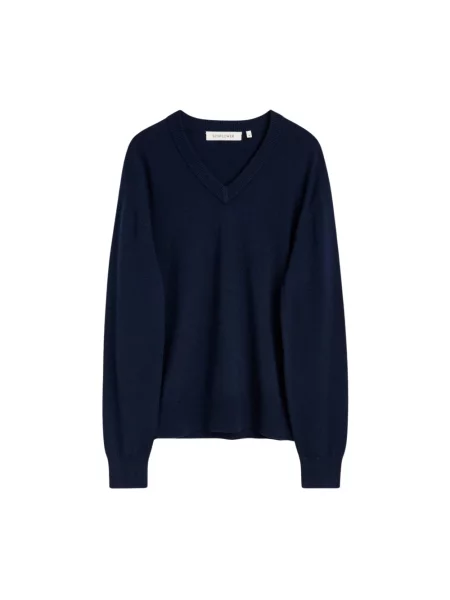 Sweter Sunflower wełniany niebieski