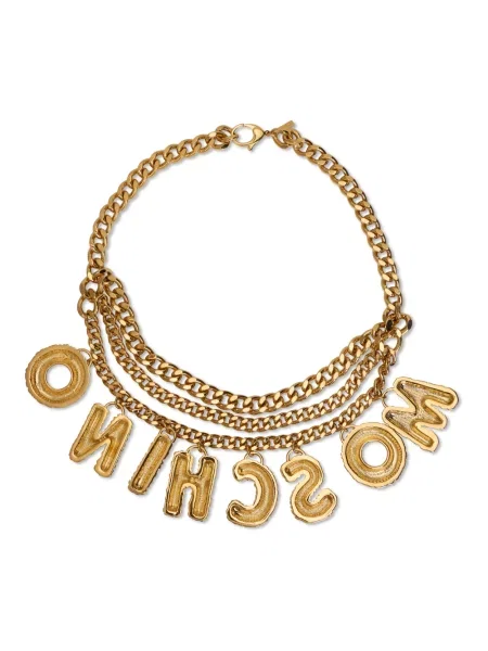 Bransoletka Moschino z logo żółta