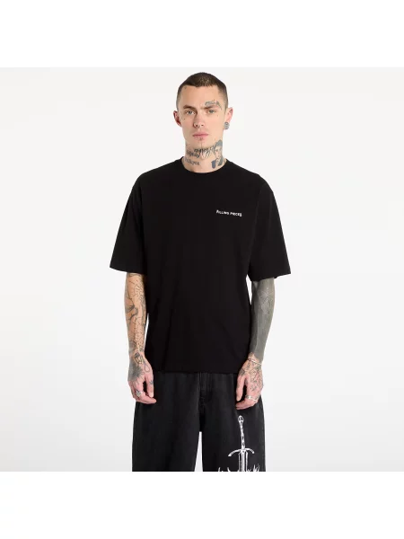Тениска Filling Pieces Boxy с изчистен дизайн черно