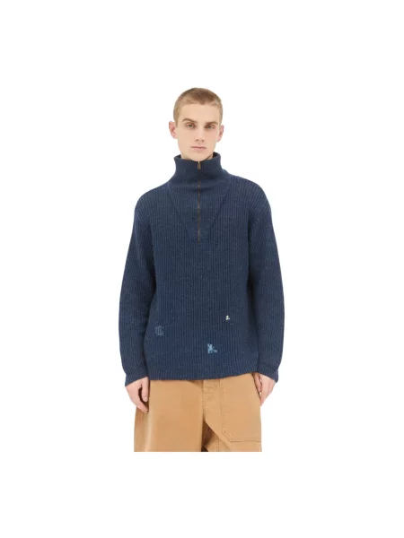 Sweter Maison Margiela wełniany niebieski
