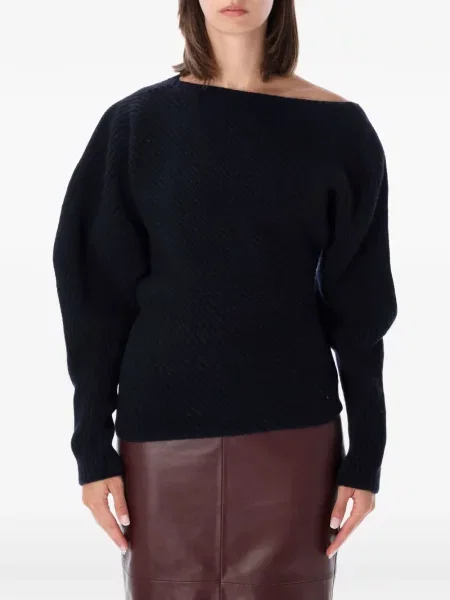 Pulover Alberta Ferretti asimetric albastru