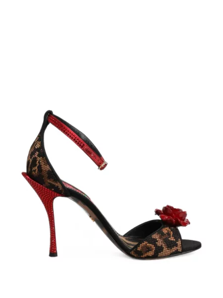 Sandale Dolce & Gabbana cu imagine cu model leopard maro