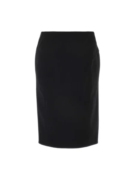 Spódnica midi Versace wełniana czarna