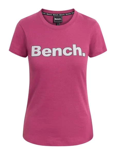 BENCH Tricou LEORA roz zmeură / bleumarin / alb