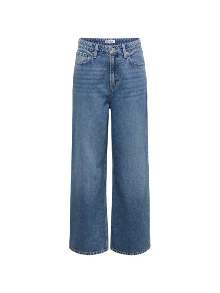 Široké džíny s klučičím střihem Only bez kostic modré