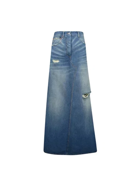 Długa spódnica maxi Mm6 Maison Margiela niebieska