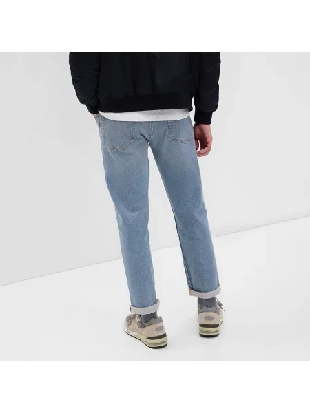 Панталони GAP Denim Pants Straight Light Wash сиво