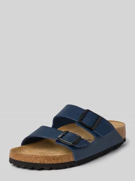 Klapki Birkenstock wsuwane z otwartą piętą niebieskie