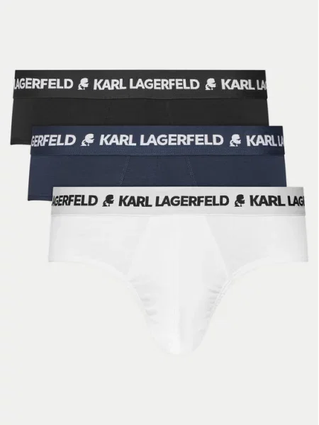 Karl Lagerfeld Spodnje hlačke temno modra / črna bela