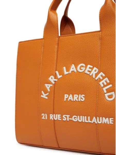 KARL LAGERFELD Ročna torba oranžna