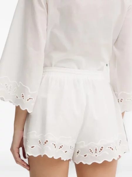 Pantaloni scurți Bardot alb