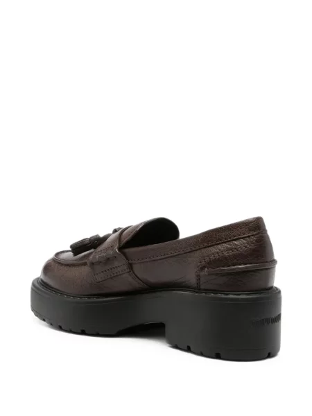 Pantofi loafer Miu Miu cu platformă maro