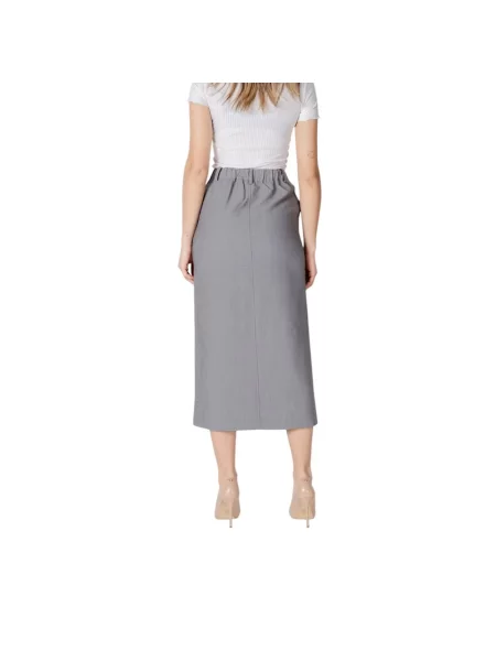 Spódnica midi Ichi do kolan biała