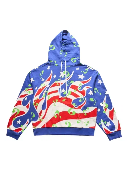 Hanorac cu glugă Sky High Farm albastru