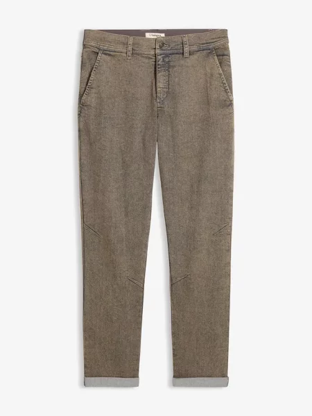 Lekkie jeansy relaxed fit ze stretchem elastycznym pasem i prostą nogawką szare