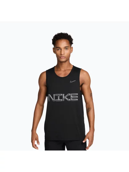 Tricou de antrenament bărbați Nike Hyverse black/white alb