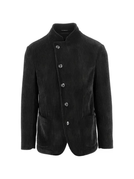 Geacă Emporio Armani de catifea cord negru