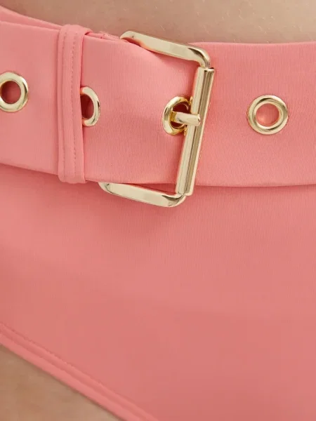 Haftowany bikini Michael Michael Kors o krotszym kroju chunky czarny