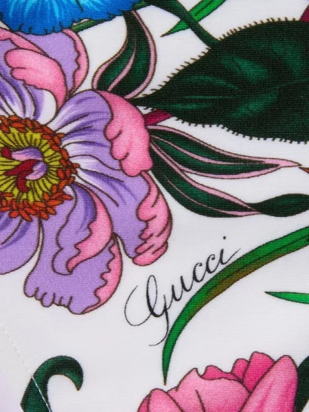 Bikini Gucci cu imagine alb