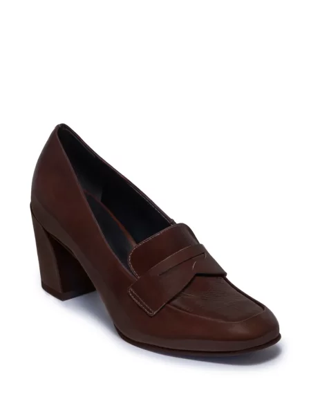 Pantofi cu toc Bernardo din piele maro